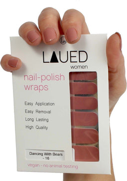 LAUED Nagelstickers - Nail Wraps - 16 Extreem Dunne Nagellak Stickers - Manicure Nail Art Folie - Dancing With Bears