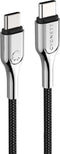 Cygnett Armoured Braided USB-C to USB-C Kabel 1m - Zwart