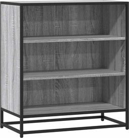 vidaXL - Dressoir - 68x35x76 - cm - bewerkt - hout - en - metaal - grijs - sonoma