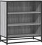 vidaXL - Dressoir - 68x35x76 - cm - bewerkt - hout - en - metaal - grijs - sonoma