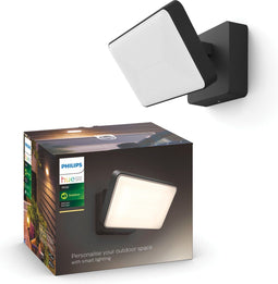Philips Hue Outdoor Welcome Floodlight - Schijnwerper - warmwit licht - Zwart - 15W - IP44