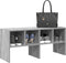 vidaXL - Schoenenrek - stapelbaar - 89,5x30x40 - cm - grijs - sonoma - eikenkleurig