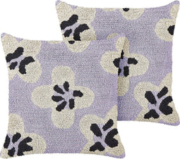 SOAPWORT - Set van 2 kussens - Paars - Katoen