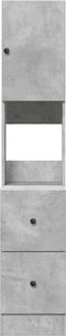 vidaXL - Keukenkast - 35x50x180 - cm - bewerkt - hout - betongrijs