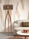 GOOD&MOJO Vloerlamp Java - Bamboe/Zwart - 50x50x145cm - Driepoot - - Staande lampen voor Woonkamer - Slaapkamer