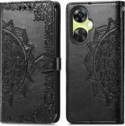 imoshion Hoesje Geschikt voor OnePlus Nord CE 3 Lite / OnePlus Nord CE 3 Hoesje Met Pasjeshouder - imoshion Mandala Bookcase - Zwart
