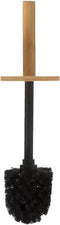 WC-/toiletborstel met houder rechthoekig bamboe 37 cm