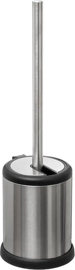 WC-/toiletborstel met houder rond RVS met klep deksel 39 cm