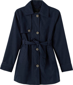 NAME IT NKFMARIA - Trenchcoat meisjes - Knoopsluiting met tailleband - Maat 116