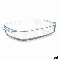 Serveerschaal Vivalto T3-38 Transparant Borosilicaatglas 3,8 L 38 x 6,5 x 25,4 cm Met handvatten...