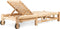 Barney Teak Sunlounger met Wielen