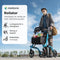 Medzone Fortis - Rollator Lichtgewicht Opvouwbaar - Zitfunctie Rugleuning Blauw/Aluminium