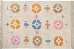 DARAN - Laagpolig vloerkleed - Lichtbeige - 160 x 230 cm - Katoen