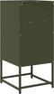 vidaXL - Nachtkastje - 36x39x78 - cm - koudgewalst - staal - olijfgroen