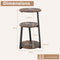Wederp Coast 3-Laags Accenttafel - Verstelbaar - Metalen Frame - Rustiek bruin en zwart - 40,5 x 38 x 62 cm