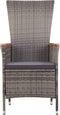 vidaXL - Tuinstoelen - 2 - st - met - kussens - poly - rattan - grijs