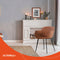 Alterego Derby - Bruine Microvezel - Met Armleuningen - 59x54x80cm