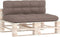 vidaXL - Palletkussens - 2 - st - stof - taupe