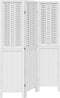 vidaXL - Kamerscherm - met - 3 - panelen - massief - paulowniahout - wit