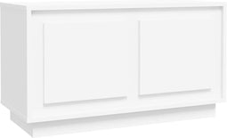 vidaXL - Tv-meubel - 80x35x45 - cm - bewerkt - hout - wit