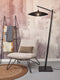 GOOD&MOJO Vloerlamp Iguazu - Bamboe/Jute Naturel/Zwart - 78x55x176cm - - Staande lampen voor Woonkamer - Slaapkamer