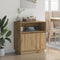 vidaXL - Dressoir - met - LED - Artisan - Eiken - 71x34,5x75 - cm - Gelaagd - Hout