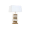 Bureaulamp Home ESPRIT Wit Gouden 50 W 220 V