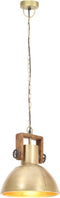 vidaXL Hanglamp industrieel rond 25 W E27 30 cm messingkleurig