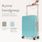 Skycases City Walker - Grote Reiskoffer 94L - Lichtgewicht & Sterk - 360° Spinner Wielen - TSA-slot - Luxe Beschermhoes & Wetpouch - Tiffany Blue