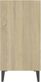 vidaXL - Dressoir - 57x35x70 - cm - bewerkt - hout - sonoma - eikenkleurig