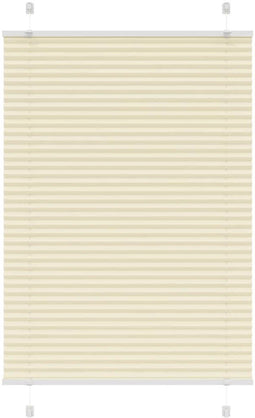 vidaXL - Plissé - rolgordijn - 85x100 - cm - stofbreedte - 84,4 - cm - polyester - crème