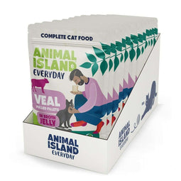 Kattenvoer ANIMAL ISLAND Everyday Jelly Veal 12 x 85 g