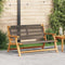 vidaXL - Ligbank - Grijs - 76x122x73 - cm - Massief - Acaciahout