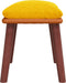 vidaXL - Voetenbank - 45x29,5x35 - cm - stof - en - kunstleer - mosterdgeel