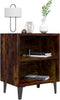 vidaXL - Nachtkastje - met - metalen - poten - 40x30x50 - cm - gerookt - eikenkleurig