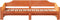 vidaXL - Slaapbank - onderschuifbed - zonder - matras - 90x190 - cm - hout - wasbruin