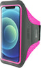 Mobiparts Comfort Fit Sport Armband - Apple iPhone 12/12 Pro - Lichtgewicht ademend materiaal - Neon Pink