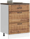 vidaXL - Keuken - onderkast - Lucca - bewerkt - hout - oud - houtkleurig
