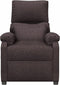 vidaXL Fauteuil verstelbaar stof donkerbruin