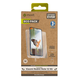 Muvit for Change Xiaomi Redmi Note 12 5G - Mobielhoesje - Schermbeschermer - 9H hardheid
