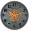 Wandklok Kevin - uurwerk wandklok - wandklok groen metaal 50 cm