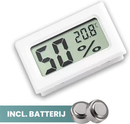 Ease Electronicz Hygrometer - Weerstation - Luchtvochtigheidsmeter - Thermometer - Inclusief 2x LR44 batterijen