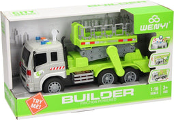 Truck met Hoogwerker met Licht en Geluid