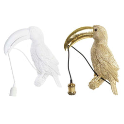 Muurlamp DKD Home Decor Gouden Wit Hars 220 V 50 W (26 x 19,5 x 44 cm) (2 Stuks)