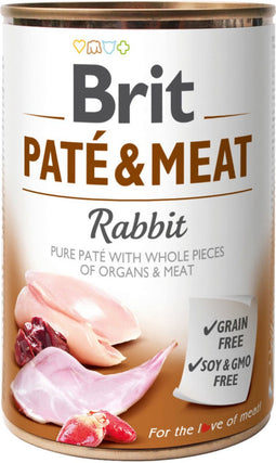 Brit Blik Paté & Meat 400 g - Hondenvoer - Konijn