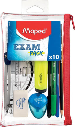 Maped examenset, 10 -delig, in transparant etui 12 stuks