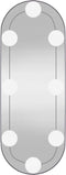 vidaXL - Wandspiegel - met - LED's - ovaal - 15x40 - cm - glas