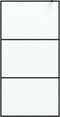 vidaXL - Inloopdouchewand - 100x195 - cm - mat - ESG-glas - zwart