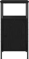 vidaXL - Nachtkastjes - 2 - stuks - Zwart - Eiken - 41x31x80 - cm - Geengineerd - Hout