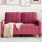 vidaXL - Tweezitsbank - 120 - cm - fluweel - wijnrood